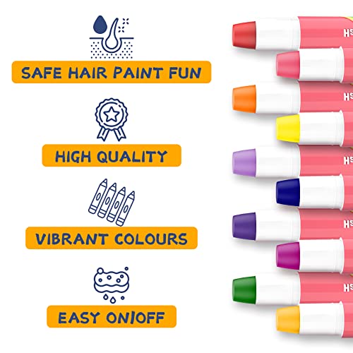 Foto von YUHENGLE Haarkreide, Haar Colorationen, 10 Farben Haarkreide Temporäre Haarfarbe, Colorful Professional Waxy-Mehrere Farboptionen-für Karneval, Party, Weihnachten Halloween Geburtstag