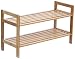 Oceanstar 2-Tier Bamboo Stackable Shoe Rack