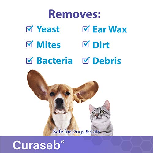 Bexley Labs Curaseb Dog Ear Cleaner Solution – Washes Away Debris, Odors And Prevents Future Ear Infections – No Sting Formula, 8Oz #TOP1