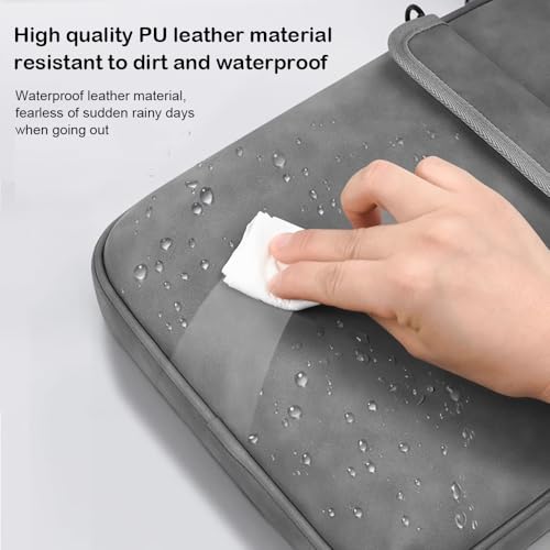 Image of ProElite Tablet Sleeve Bag Upto13 inch for iPad Air 13 /Pro 13 /Pro 12.9 Galaxy Tab S7 /S8 /S9 Plus /S7 /S9 FE Plus 12.4 inch, Lenovo Tab P12, idea tab pro, Yoga Tab Plus, Handle with Shoulder Strap, Dark Grey