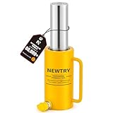NEWTRY 50 ton Hydraulic Jack Cylinder Long Jack 6” Stroke Portable Hydraulic Ram Industrial Lifting Jack Porta Power Retract Automatically