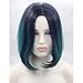 Produktbild gzhuang Fashion Ombre grün kurze Bob Perücke beste Qualität Hälfte Hand auf Faser Hair Hitzeresistente Synthetik Lace Front Perücken