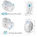 Cruxer Motion Sensor Alarm When Enter Sensing Range Wireless Detector Chime Alarms Doorbell use for Home Office Business Store Door Bell, Also for Elderly Kids Upgraded Split Type Caregiver Pager