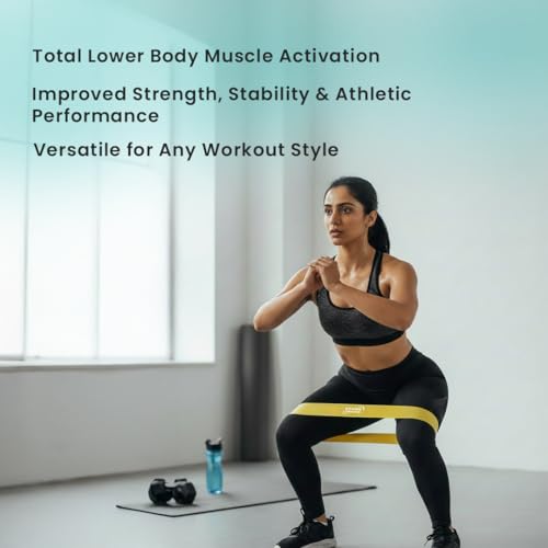 Image of Roughhouse Heavy Mini Loop Resistance Bands Set - High-Resistance Exercise Bands for Glutes, Hips, Legs & Core, Strength Training & Muscle Activation Bands for Home & Gym