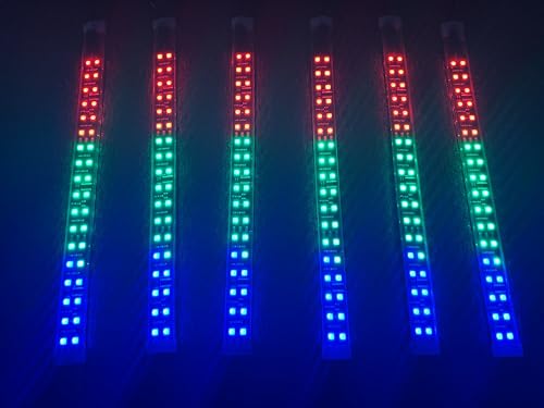 Sando Tech 6PCS 1Ft Dream Chase Double Row Led Strip Million Colors Shift Underglow Light for Polaris Slingshot Hood Grill Light Strips 12V Sync Bluetooth and Remote Ctrl 6Plugs Fit for Car Truck Boat