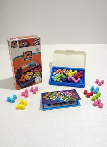 Image of IQ Puzzle Game with 120 Challenges | Travel Brain Teaser Logic Game for Kids 6+ & Adults | Compact Educational Puzzle Toy