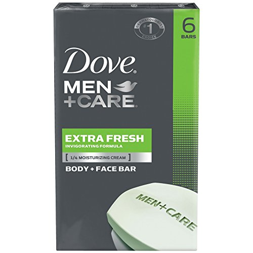 Dove Men+Care Body & Face Bars, Extra Fresh, 4.25 oz bars, 6 ea (Pack of 3)