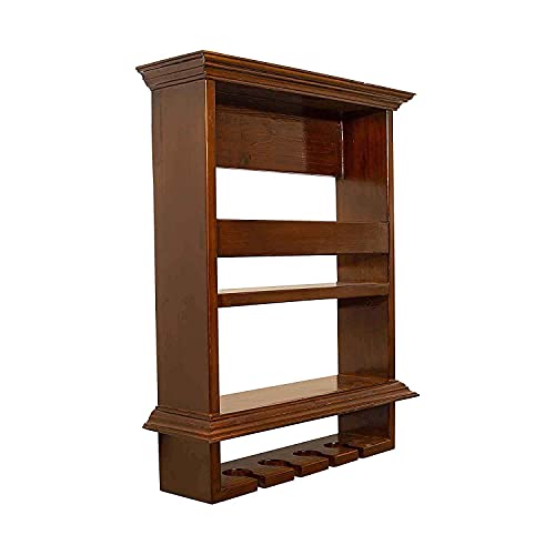 Image of CRAFT D ARTS Wall Hanging Design Bar| bar Cabinet for Home | bar Cabinet Design|bar Cabinet Accessories | bar Cabinet for Home bar | - Walnut Finish (25 /20 Inch)