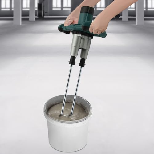 Electric Concrete Stirrer, Double-Paddle Electric Mortar Stirrer, Handheld Concrete Mixer Machine, 6-Gear Adjustable Speed, For Mixing Mud, Cement, Mortar, Paint, Fodder - Thumbnail 3