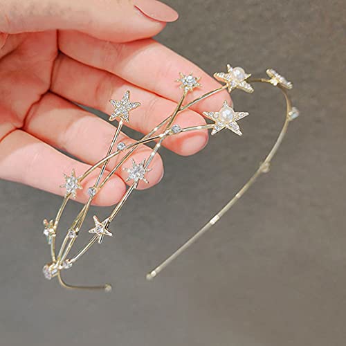 FOMIYES - Cerchietto per capelli con strass e