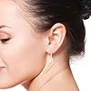 ANGARA 9mm Freshwater Cultured Pearl and 0.06 Ct Diamond Drop Earrings for Women in Sterling Silver (Grade-AA) | June Birthstone, Birthday, Wedding Jewelry Gift For Women #2