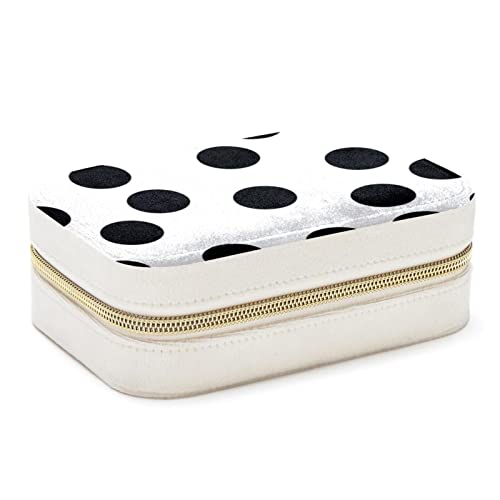 Boîte à bijoux portable à pois finis les colliers emmêlés en voyage