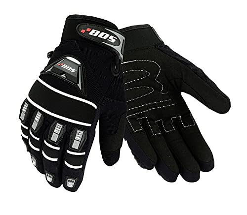 BOSmoto Motorradhandschuhe Fahrrad Sport Gloves Sommer Motorrad Handschuhe XS-3XL (Schwarz, L)