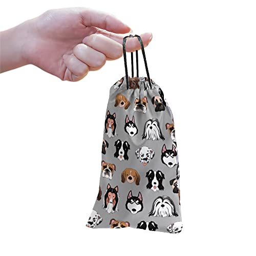 Wirester Set Of 3 Polyester Sunglasses Pouch, Eyeglasses Soft Case With Drawstring Closure - Animal Pattern #TOP4