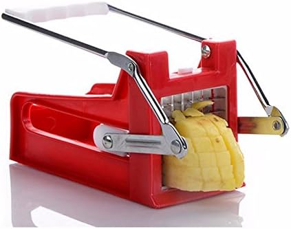 Stainless Steel Home French Fries Potato Chips Strip Cutting Cutter Machine Maker Slicer Chopper Dicer + 2 Blades