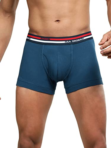 Image of Jockey UI22 Men Super Combed Cotton Rib Trunk with Ultrasoft Waistband