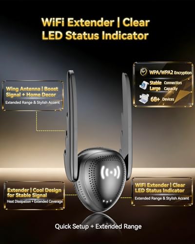 Image of 2026 Upgraded WiFi Extender, Works with 99% Router