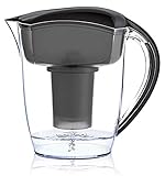 Santevia Classic Alkaline Water Filter Pitcher | Water Filtration System | Chlorine and Lead Filter | Water Purifier Pitcher | 9-Cup Home Water Filter