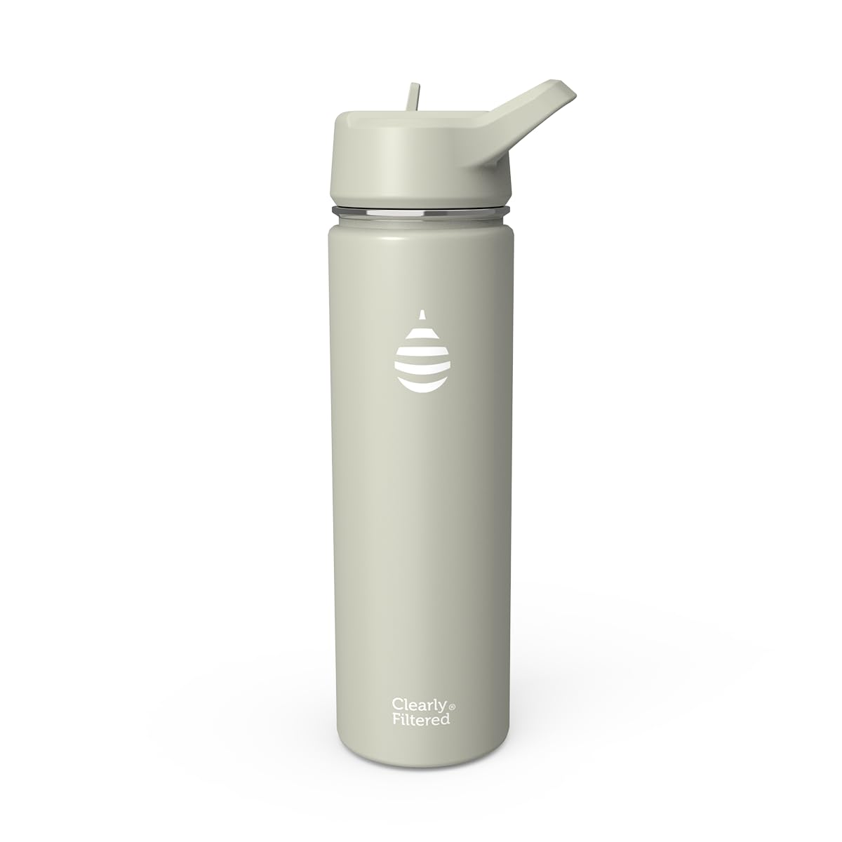 Clearly Filtered Water Bottle | Removes 200+ Contaminants, Double-Wall Insulated Stainless Steel, BPA/BPS Free, Phthalate Free, Filters Flouride Lead