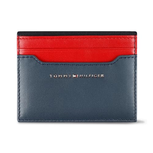 Tommy Hilfiger - Carteira masculina fina reversível com bolso frontal e proteção RFID