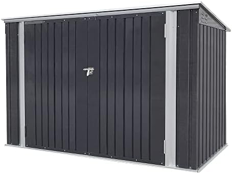 Panana Garden Storage Shed Bike Metal Pent Tool Shed House Galvan...