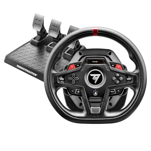 Image of Thrustmaster T248-R Force Feedback Racing Wheel with Magnetic Pedals, for PS5 / PS4 / PC, Black