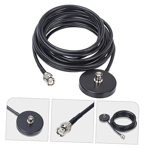 Base de antena magnética estable con cable de 5m de aluminio y ABS para antena de coche CB 5