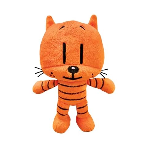 MerryMakers Dog Man's Li'l Petey Plush Toy, 6.5-Inch, from Dav Pilkey's Dog Man Book Series, Orange Cover