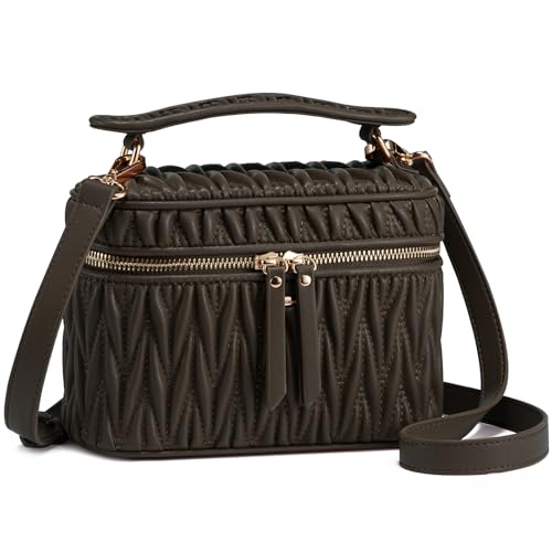 LOVEVOOK Crossbody Bags for Women, Quilted Crossbody Purses for Women, Small Shoulder Handbags for Daily, Work, Travel, Gifts