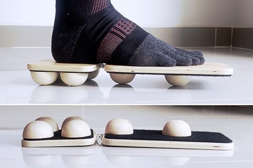 SteadySole foot balance board for lower leg mobility training, Beige, 50 mm et 30 mm - Image 4