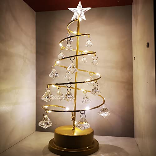 HWSHOW クリスマスツリー 卓上 ミニ おしゃれ 高さ32cm クリスマス 飾り 置物 LEDライト付き プレゼント ギフトボックス付 部屋飾り 贈り物 電池式 ナイトライト コードレス