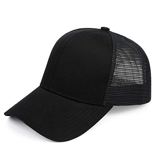 HEARTSING Casquette de baseball, réglable, en coton, pour homme et femme, convient aux loisirs, à la course et à l’extérieur, WG-Noir-A, taille unique Cover