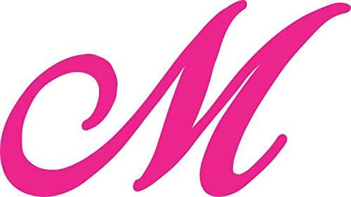 Amazon.com - StickerTalk Cursive M Monogram Vinyl Sticker, 5.25 inches ...