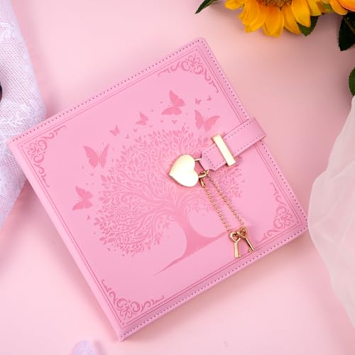 Diario con llave y candado de corazón para escribir memorias personales en casa 2