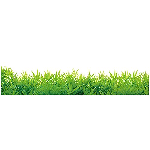 Dnven Border 52 Inches X 10 Inches Fresh Green Grass Garden Stripe Grasses Baseboard Wall Decals Stickers Murals Removable Bedroom Nursery Kindergarten Children's Hospital #TOP29