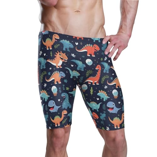 Cute Dinosaur Dino Animal Swim Jammers Swimsuit for Men XXL B0401347