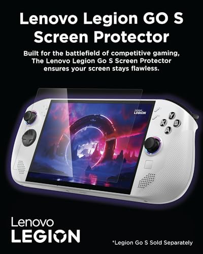 Image of Lenovo Legion Go S Screen Protector, High-Transparency Glass, 9H Hardness, Protects Against Drops, Scratches & Scrapes, 0.45mm Thick, Ultimate Protection for Legion Go S Gaming Console Gamer