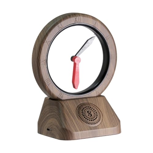 Vintage Alarm Clock For Kids, Creative Vintage Wireless Speaker, Suspended Time-Space Gate Hour Hand Reverse Clock Decoration For Music Lovers