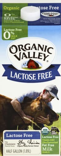 Organic Valley Fat Free Milk, Ultra Pasteurized, Lactose Free, 64 Fl.Oz