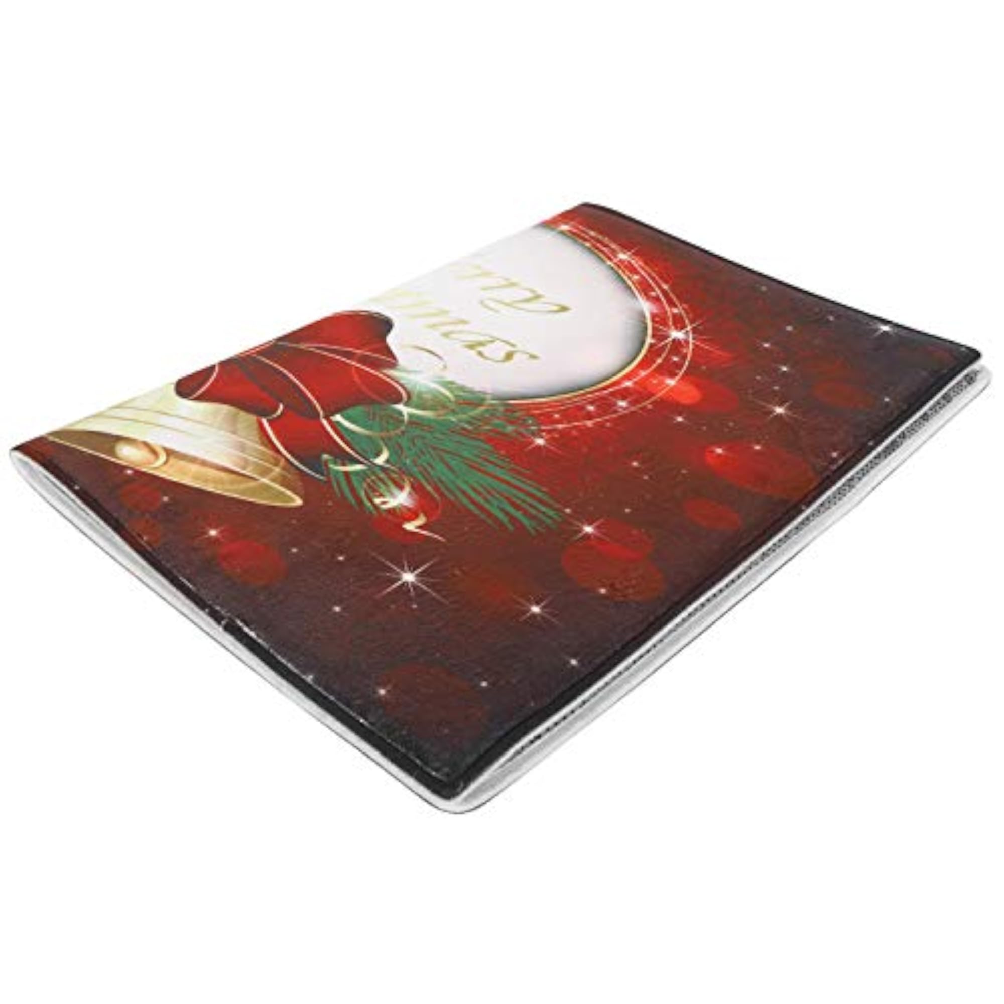 Durable Non-Slip Kitchen Floor Mat, Red Bell Design