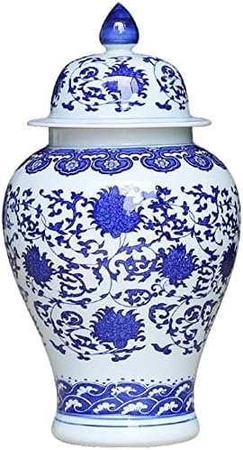 asdchZen Grain Dispenser With Ceramic,Rice Container, Ceramic Ginger Jarporcelain Vases Antique Traditional Porcelain Vase Ceramic Decorative Vases Porcelain Temple Jar Vase China Ming