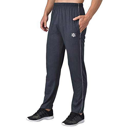 Image of eKools� Plain Trackpants for Men | Plain Trackpants | Basic Trackpants | Two Side Pockets with One Zip Pocket for Phone | 100% Cotton | Men's Trackpants (Pack of 2)