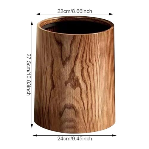 Bote de basura de grano de madera portátil para sala de polvo 7