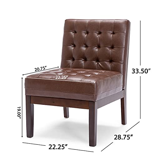 Christopher Knight Home Uintah Accent Chair, Dark Brown + Dark Espresso by Christopher Knight Home - Image 3
