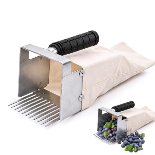 SUPVOX Blueberry & Chamomile Picker: 4.5mm Small Tooth Gap Berry Harvester Scoop - Lightweight Rake Tool for Huckleberries, Lingonberries & Flower Heads - Assorted Colors
