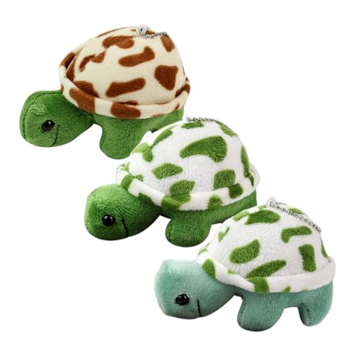 Imagen de KONTONTY Juguete De Tortuga De Peluche 3pcs Llaveros De Animal Colgante para Mochila
