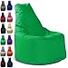 Sitzbag Sitzsack Sessel XL - XXL für Kinder und Erwachsene - In & Outdoor Sitzsäcke Kissen Sofa Hocker Sitzkissen Bodenkissen (XL - 68cm Durchmesser, Grün)