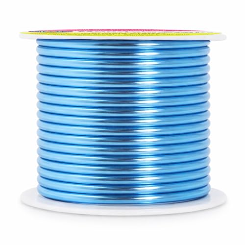 Image of Mandala Crafts 10 Gauge Anodized Aluminum Craft Wire for Jewelry Making - 32 FT Colored Flexible Vivid Sky Blue Wire - Bendable for Bonsai Armature Crafting Sculpting