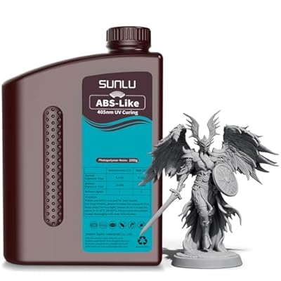 SUNLU 2KG Upgrade Resina ABS-Like, resina para impresora 3D impresoras 3D LCD/DLP/SLA de resina de curado UV de 405nm, resina de impresora 3D de alta compatibilidad,2000g gris | Ya disponible en tu tienda friki favorita! En mundofriki.es!
