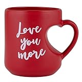 Faithworks Heartfelt Coffee Mug- Stoneware Coffee Cup/Mug with Heart Handle, 12-Ounce, Love You
